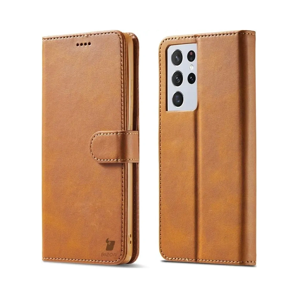Wholesale Bizon Case Wallet Samsung Galaxy S21 Ultra light brown - BIZ7745 - {ean13} - Hurt