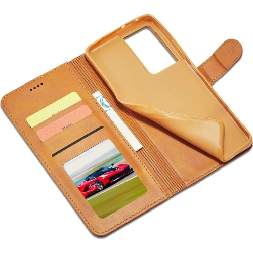 Etui Bizon Case Wallet do Samsung Galaxy S21 Ultra jasnobrązowe