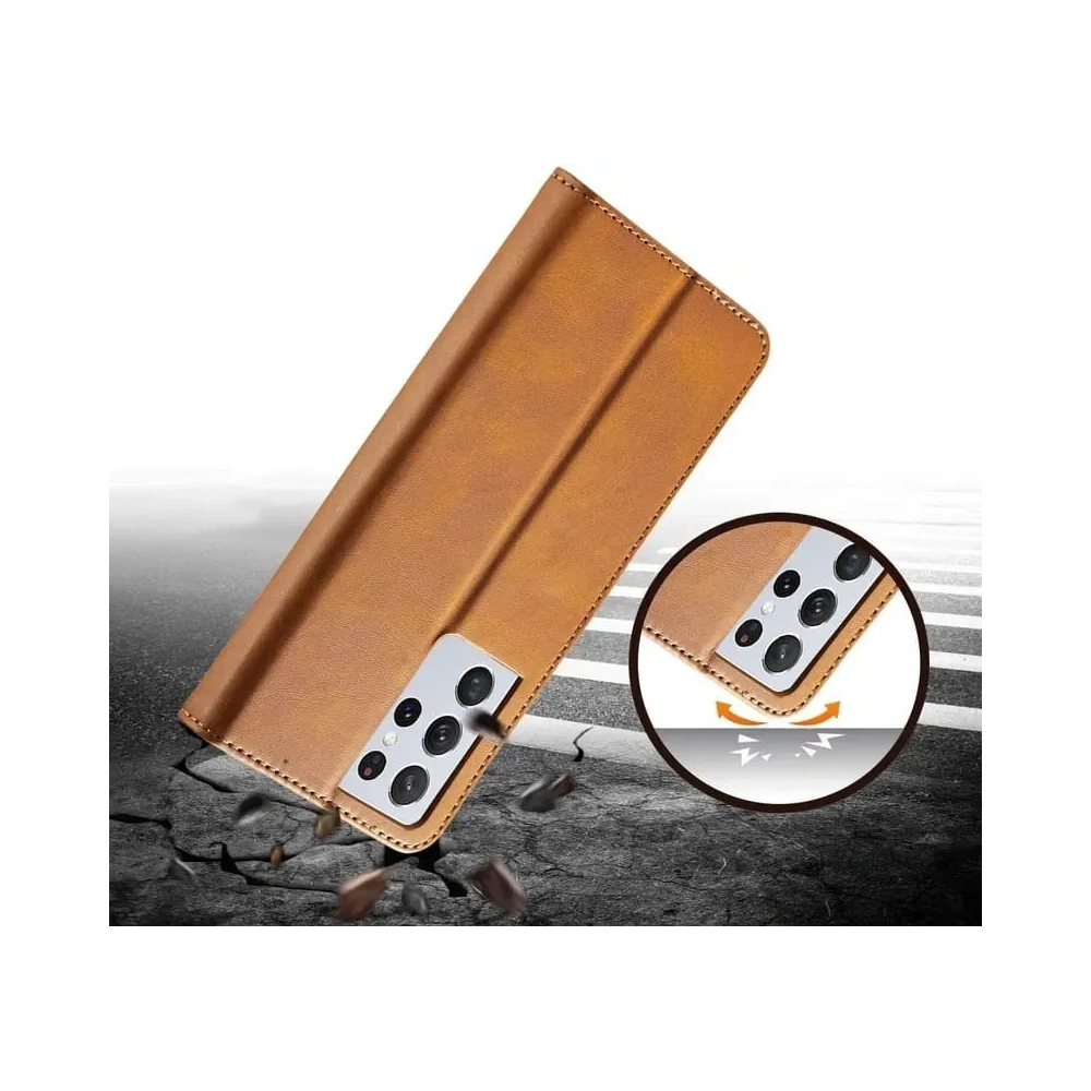 Wholesale Bizon Case Wallet Samsung Galaxy S21 Ultra light brown - BIZ7745 - {ean13} - Hurt