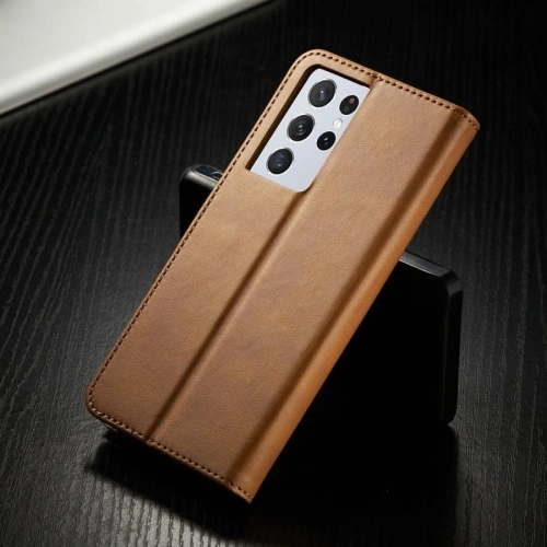 Etui Bizon Case Wallet do Samsung Galaxy S21 Ultra jasnobrązowe