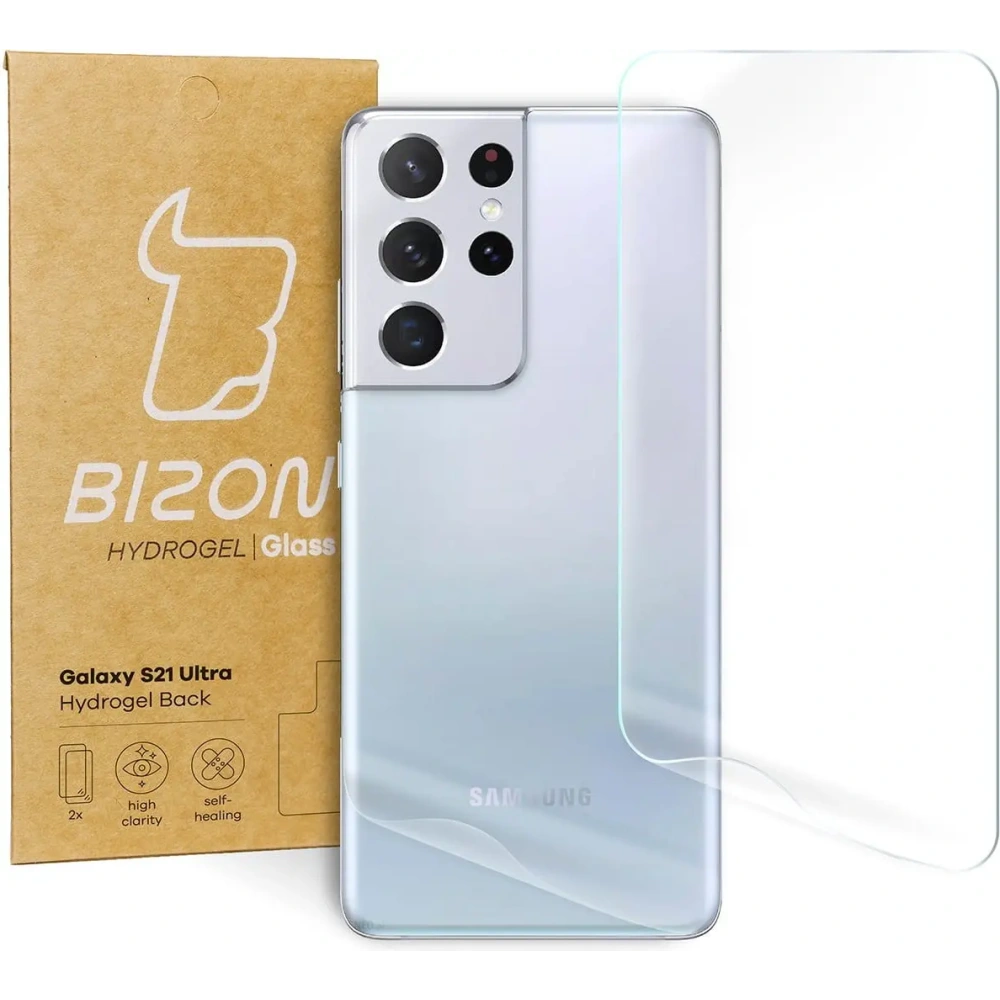 Hurtownia GSM - Folia hydrożelowa na tył Bizon Glass Hydrogel Samsung Galaxy S21 Ultra [2 PACK] - BIZ1545 - {ean13} - Hurt