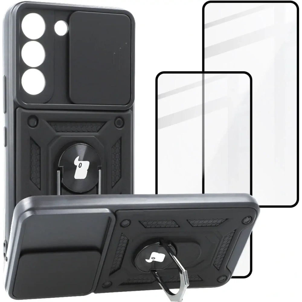 Wholesale Bizon Case Camshield Pack case + 2x screen glass Samsung Galaxy S22 black - BIZ7746 - {ean13} - Hurt