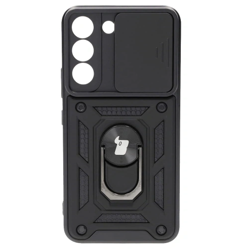 Etui + 2x szkło na ekran Bizon Case Camshield Pack do Samsung Galaxy S22 czarne