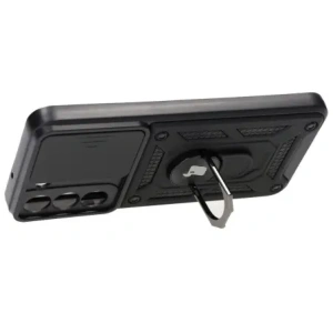 Hurtownia GSM - Etui + 2x szkło na ekran Bizon Case Camshield Pack do Samsung Galaxy S22 czarne - BIZ7746 - {ean13} - Hurt