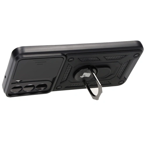 Etui + 2x szkło na ekran Bizon Case Camshield Pack do Samsung Galaxy S22 czarne