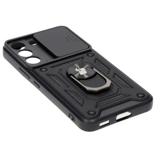 Etui + 2x szkło na ekran Bizon Case Camshield Pack do Samsung Galaxy S22 czarne