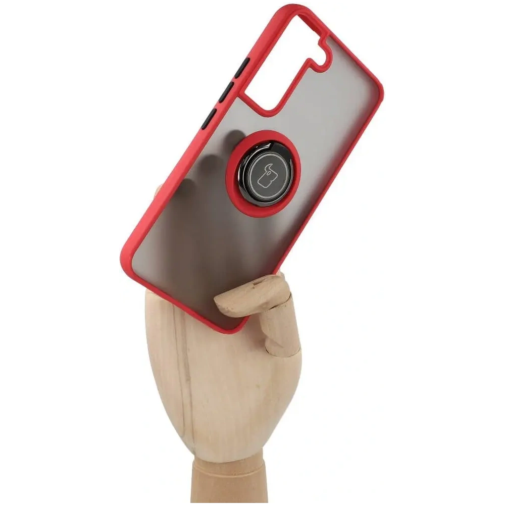 Wholesale Bizon Case Hybrid Ring Samsung Galaxy S22 smoky with a red frame - BIZ7747 - {ean13} - Hurt