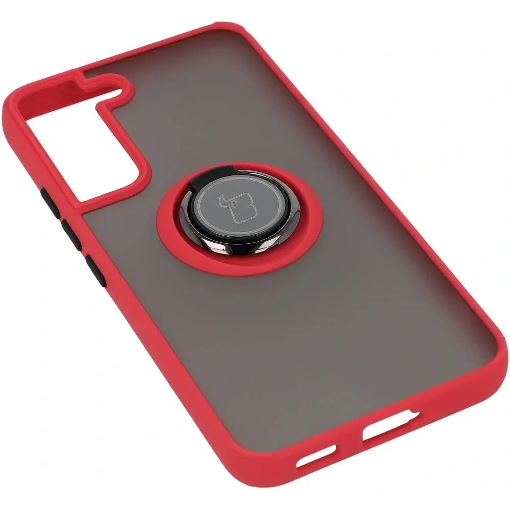 Wholesale Bizon Case Hybrid Ring Samsung Galaxy S22 smoky with a red frame - BIZ7747 - {ean13} - Hurt