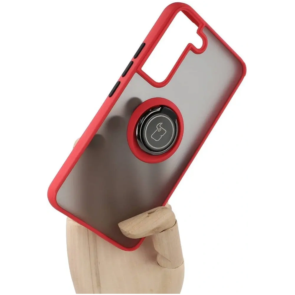 Wholesale Bizon Case Hybrid Ring Samsung Galaxy S22 smoky with a red frame - BIZ7747 - {ean13} - Hurt