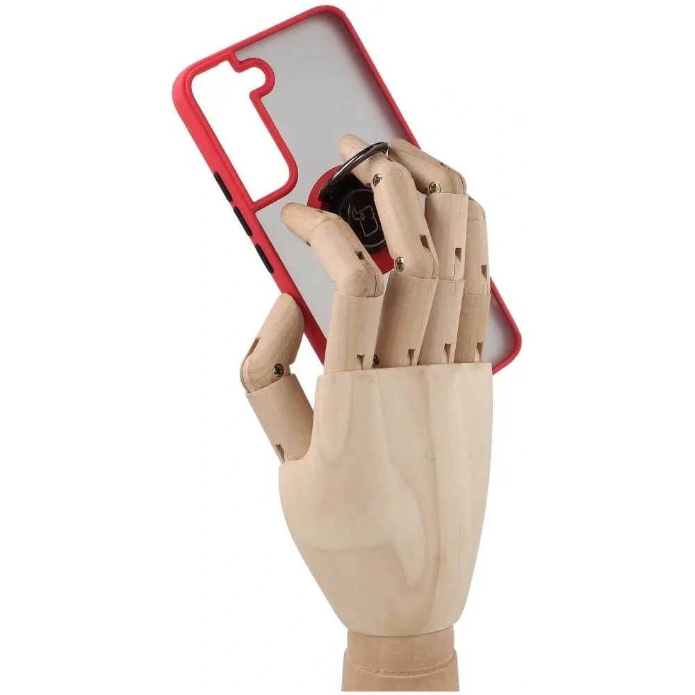 Wholesale Bizon Case Hybrid Ring Samsung Galaxy S22 smoky with a red frame - BIZ7747 - {ean13} - Hurt