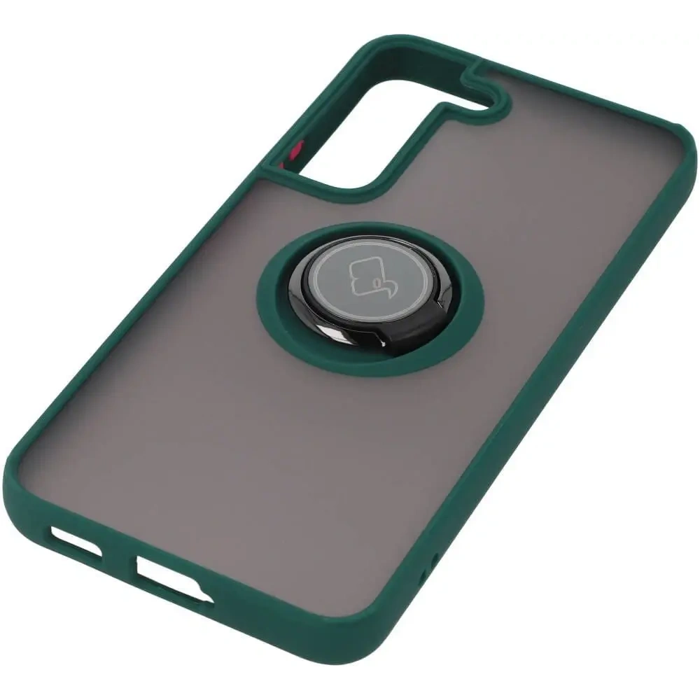 Wholesale Bizon Case Hybrid Ring Samsung Galaxy S22 smoky with a dark green frame - BIZ1550 - {ean13} - Hurt