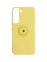 Etui Bizon Case Silicone Ring do Galaxy S22, żółte
