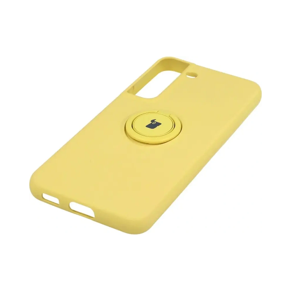 Hurtownia GSM - Etui Bizon Case Silicone Ring do Samsung Galaxy S22 żółte - BIZ7748 - {ean13} - Hurt