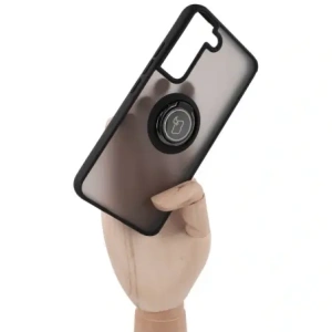 Hurtownia GSM - Etui s úchopem na prst Bizon Case Hybrid Ring pro Samsung Galaxy S22 kouřové s černým rámečkem - BIZ1553 - {ean13} - Hurt