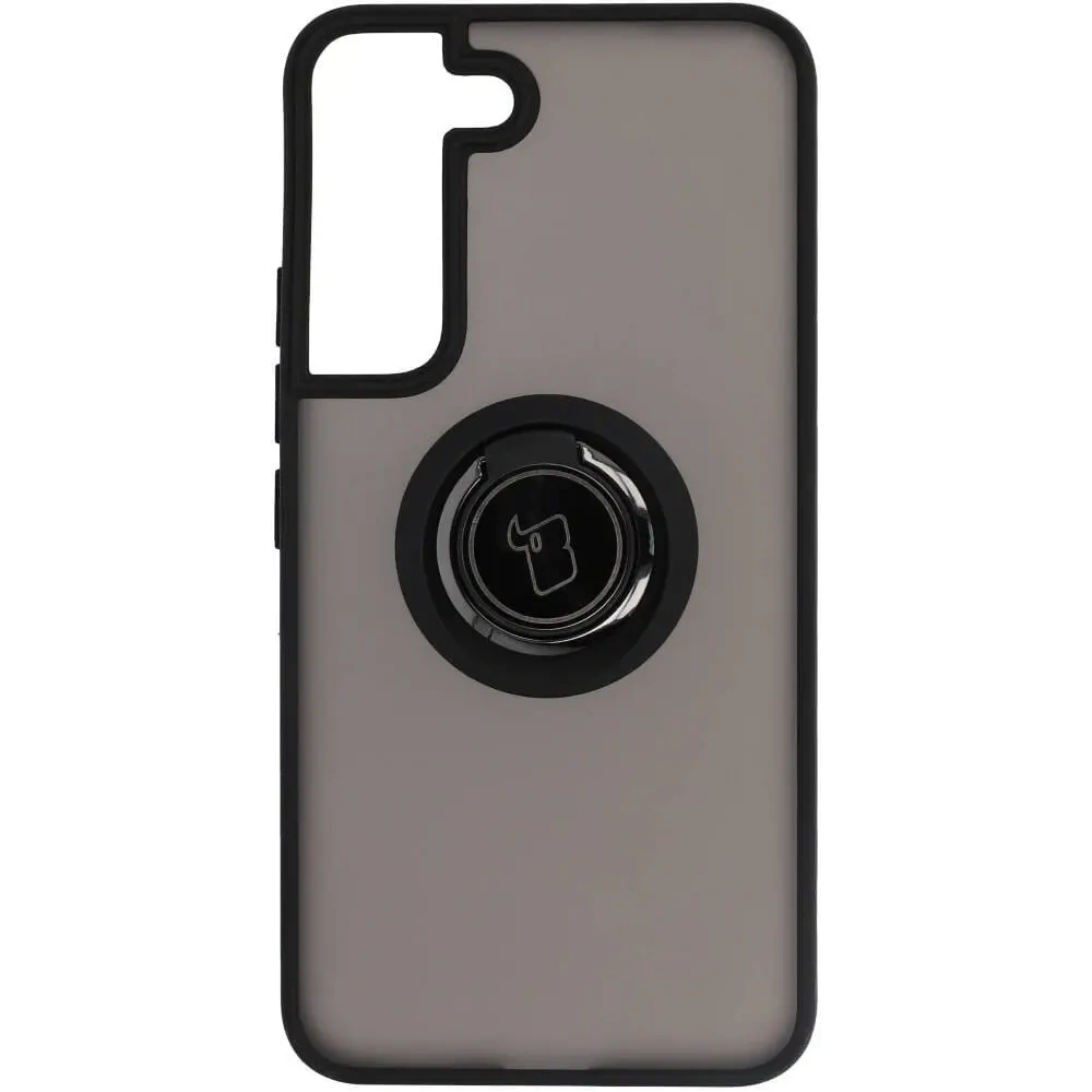 Hurtownia GSM - Etui s úchopem na prst Bizon Case Hybrid Ring pro Samsung Galaxy S22 kouřové s černým rámečkem - BIZ1553 - {ean13} - Hurt