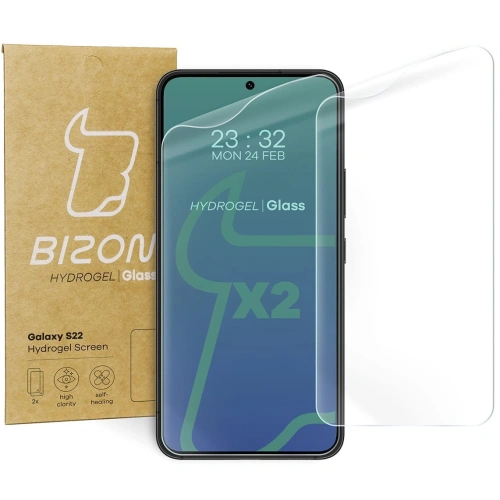 Folia hydrożelowa na ekran Bizon Glass Hydrogel Samsung Galaxy S22 [2 PACK]