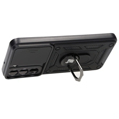 Etui Bizon Case CamShield Ring do Samsung Galaxy S22 czarne
