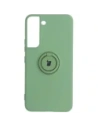 Etui Bizon Case Silicone Ring do Samsung Galaxy S22 jasnozielone
