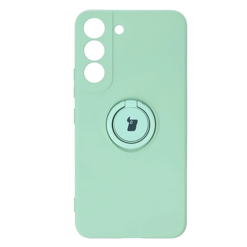 Etui Bizon Case Silicone Ring do Samsung Galaxy S22 turkusowe