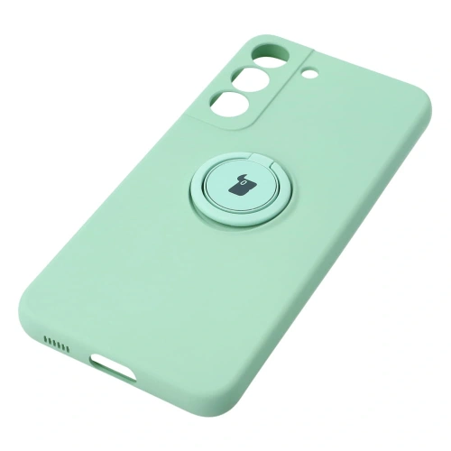 Etui Bizon Case Silicone Ring do Samsung Galaxy S22 turkusowe
