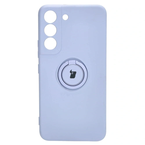 Etui Bizon Case Silicone Ring do Samsung Galaxy S22 fioletowe