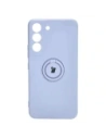 Etui Bizon Case Silicone Ring do Samsung Galaxy S22 fioletowe
