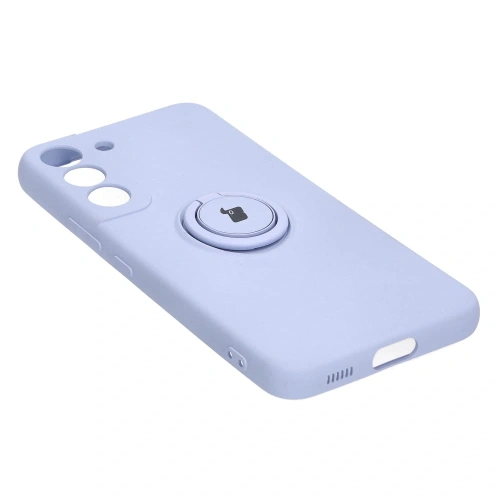 Etui Bizon Case Silicone Ring do Samsung Galaxy S22 fioletowe