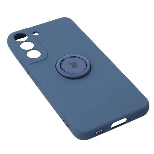 Etui Bizon Case Silicone Ring do Samsung Galaxy S22 granatowe