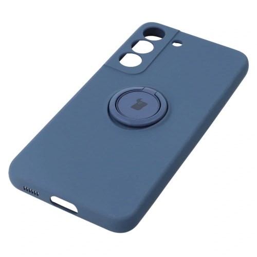 Etui Bizon Case Silicone Ring do Samsung Galaxy S22 granatowe