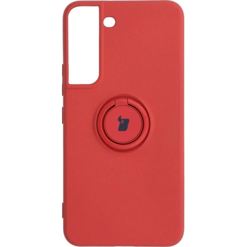 Etui Bizon Case Silicone Ring do Samsung Galaxy S22 ciemny róż