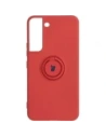Bizon Case Silicone Ring Samsung Galaxy S22 roz închis