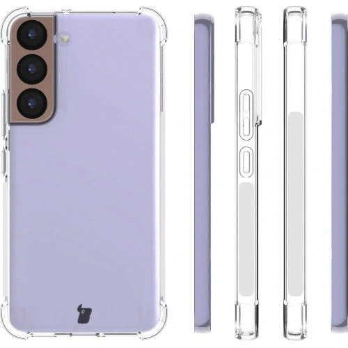 Etui + 2x szkło na ekran + obiektyw Bizon Case Clear Pack do Samsung Galaxy S22 przezroczyste
