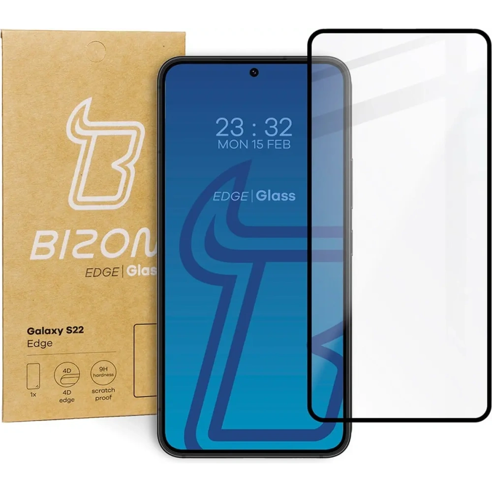 Hurtownia GSM - Szkło hartowane Bizon Glass Edge do Galaxy S22, czarne - BIZ7770 - {ean13} - Hurt