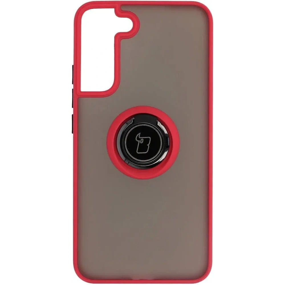 Wholesale Bizon Case Hybrid Ring Samsung Galaxy S22 Plus smoky with a red frame - BIZ7775 - {ean13} - Hurt