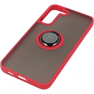 Hurtownia GSM - Etui z uchwytem na palec Bizon Case Hybrid Ring do Samsung Galaxy S22 Plus przydymione z czerwoną ramką - BIZ7775 - {ean13} - Hurt
