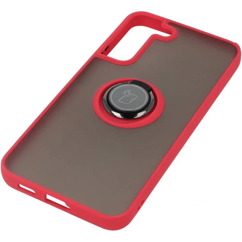 Wholesale Bizon Case Hybrid Ring Samsung Galaxy S22 Plus smoky with a red frame - BIZ7775 - {ean13} - Hurt