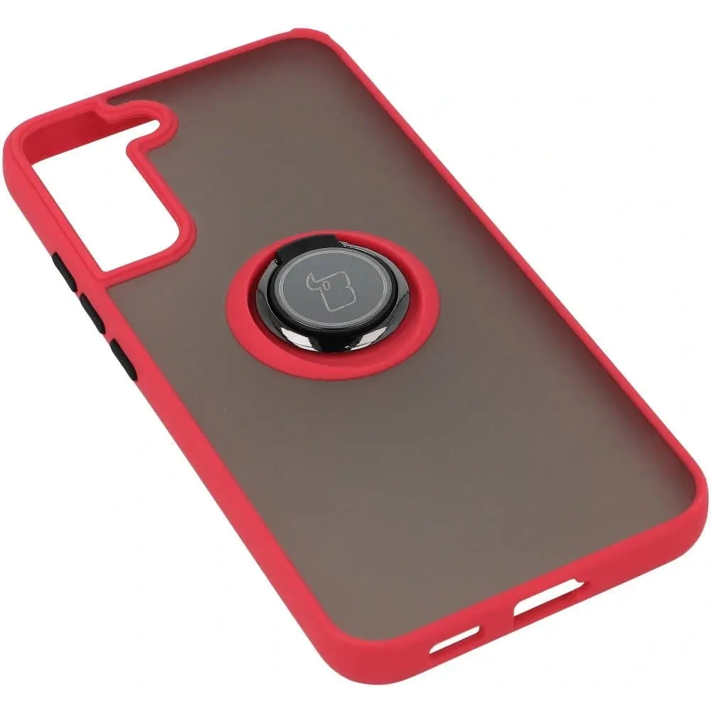 Wholesale Bizon Case Hybrid Ring Samsung Galaxy S22 Plus smoky with a red frame - BIZ7775 - {ean13} - Hurt