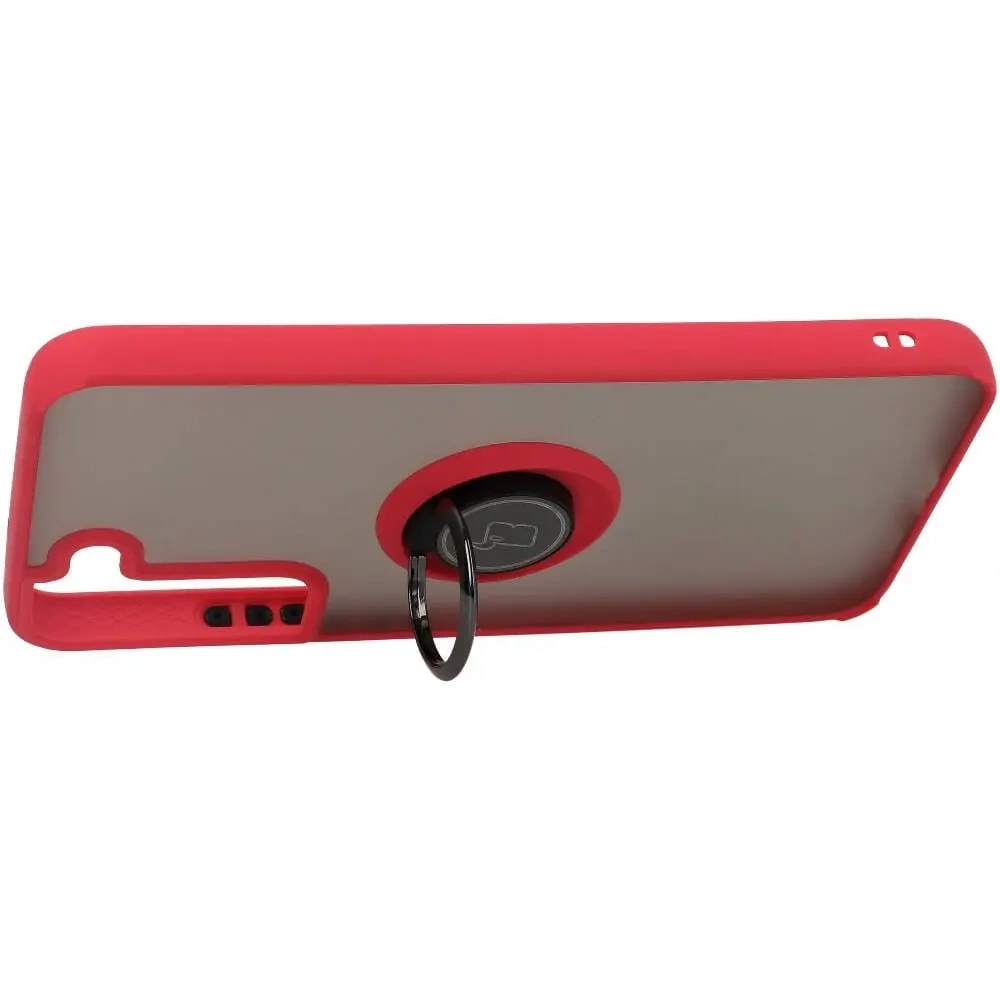 Wholesale Bizon Case Hybrid Ring Samsung Galaxy S22 Plus smoky with a red frame - BIZ7775 - {ean13} - Hurt