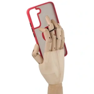 Hurtownia GSM - Etui z uchwytem na palec Bizon Case Hybrid Ring do Samsung Galaxy S22 Plus przydymione z czerwoną ramką - BIZ7775 - {ean13} - Hurt