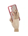 Wholesale Bizon Case Hybrid Ring Samsung Galaxy S22 Plus smoky with a red frame - BIZ7775 - {ean13} - Hurt