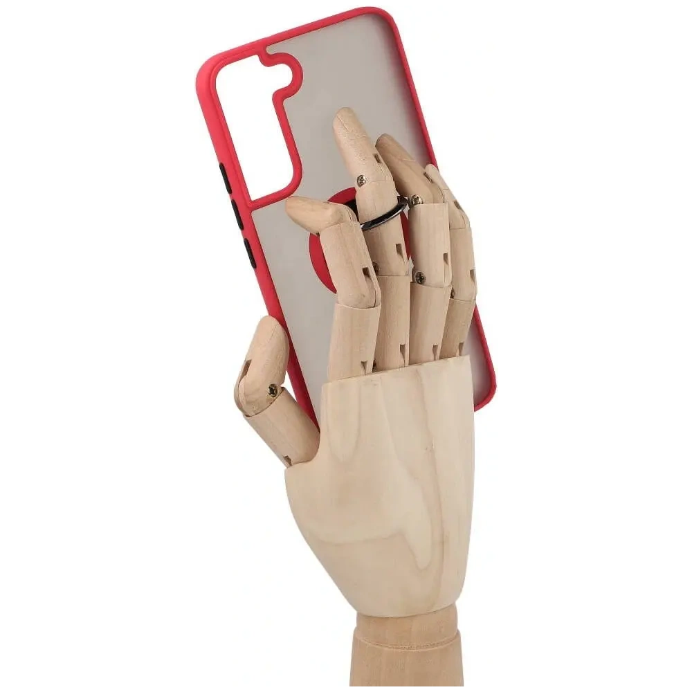 Wholesale Bizon Case Hybrid Ring Samsung Galaxy S22 Plus smoky with a red frame - BIZ7775 - {ean13} - Hurt