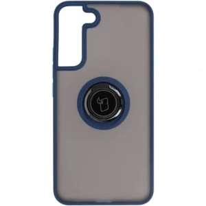 Hurtownia GSM - Etui z uchwytem na palec Bizon Case Hybrid Ring do Samsung Galaxy S22 Plus przydymione z granatową ramką - BIZ7776 - {ean13} - Hurt
