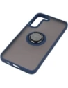Hurtownia GSM - Etui z uchwytem na palec Bizon Case Hybrid Ring do Galaxy S22 Plus, przydymione z granatową ramką - BIZ7776 - {ean13} - Hurt