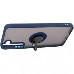 Hurtownia GSM - Etui z uchwytem na palec Bizon Case Hybrid Ring do Samsung Galaxy S22 Plus przydymione z granatową ramką - BIZ7776 - {ean13} - Hurt