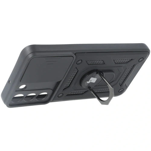 Etui Bizon Case CamShield Ring do Samsung Galaxy S22 Plus czarne