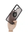 Bizon Case Hybrid Ring Samsung Galaxy S22 Plus fumuriu cu un cadru negru