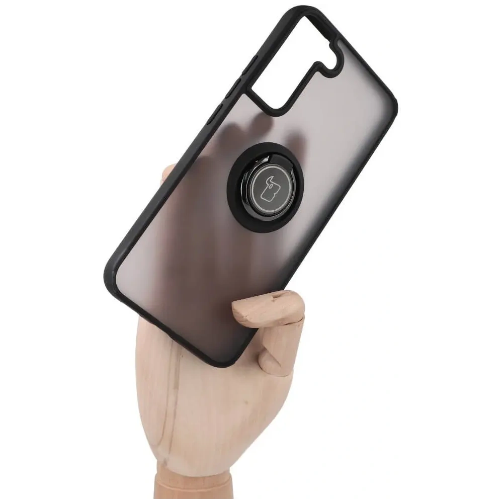 Wholesale Bizon Case Hybrid Ring Samsung Galaxy S22 Plus smoky with a black frame - BIZ1594 - {ean13} - Hurt