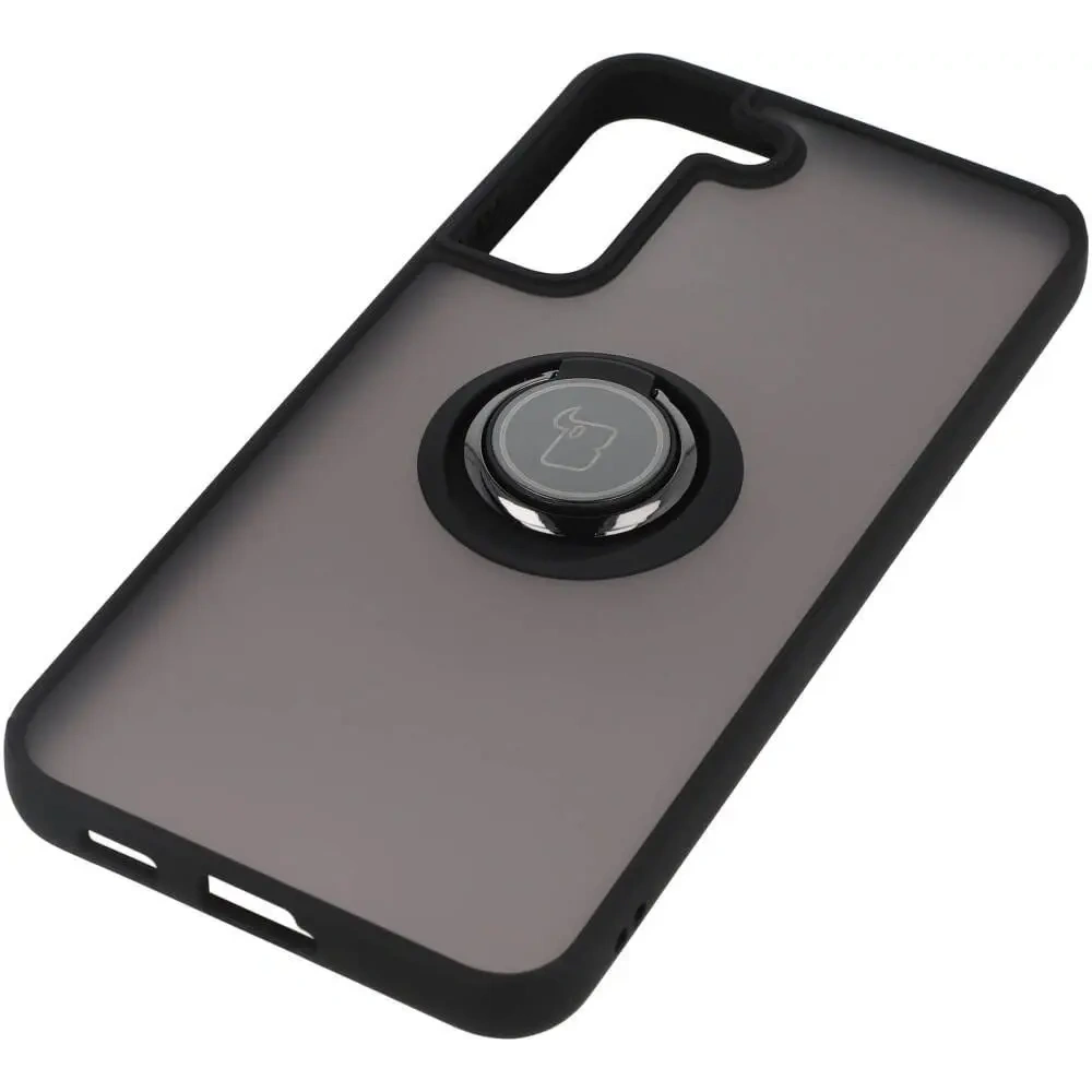 Wholesale Bizon Case Hybrid Ring Samsung Galaxy S22 Plus smoky with a black frame - BIZ1594 - {ean13} - Hurt