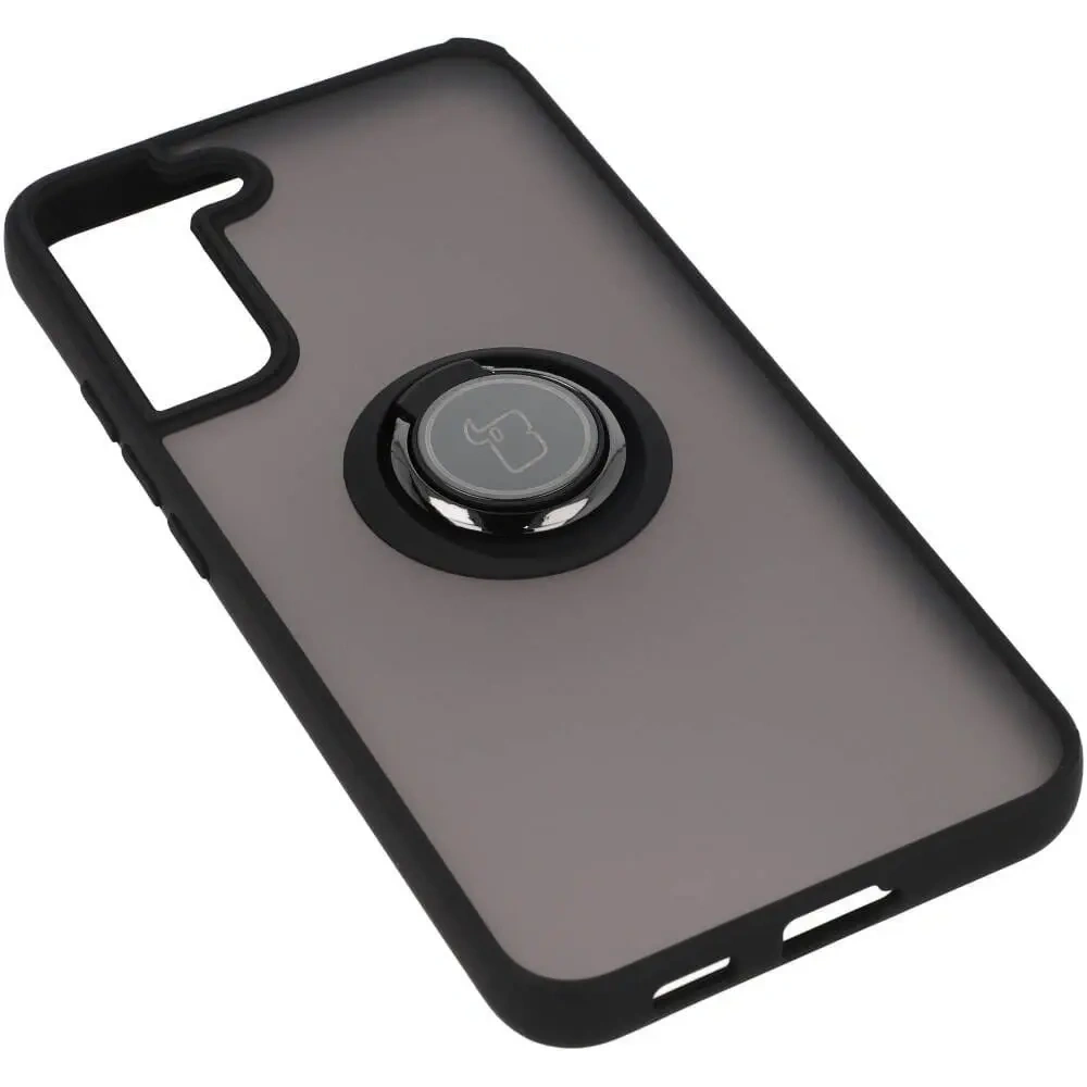 Wholesale Bizon Case Hybrid Ring Samsung Galaxy S22 Plus smoky with a black frame - BIZ1594 - {ean13} - Hurt