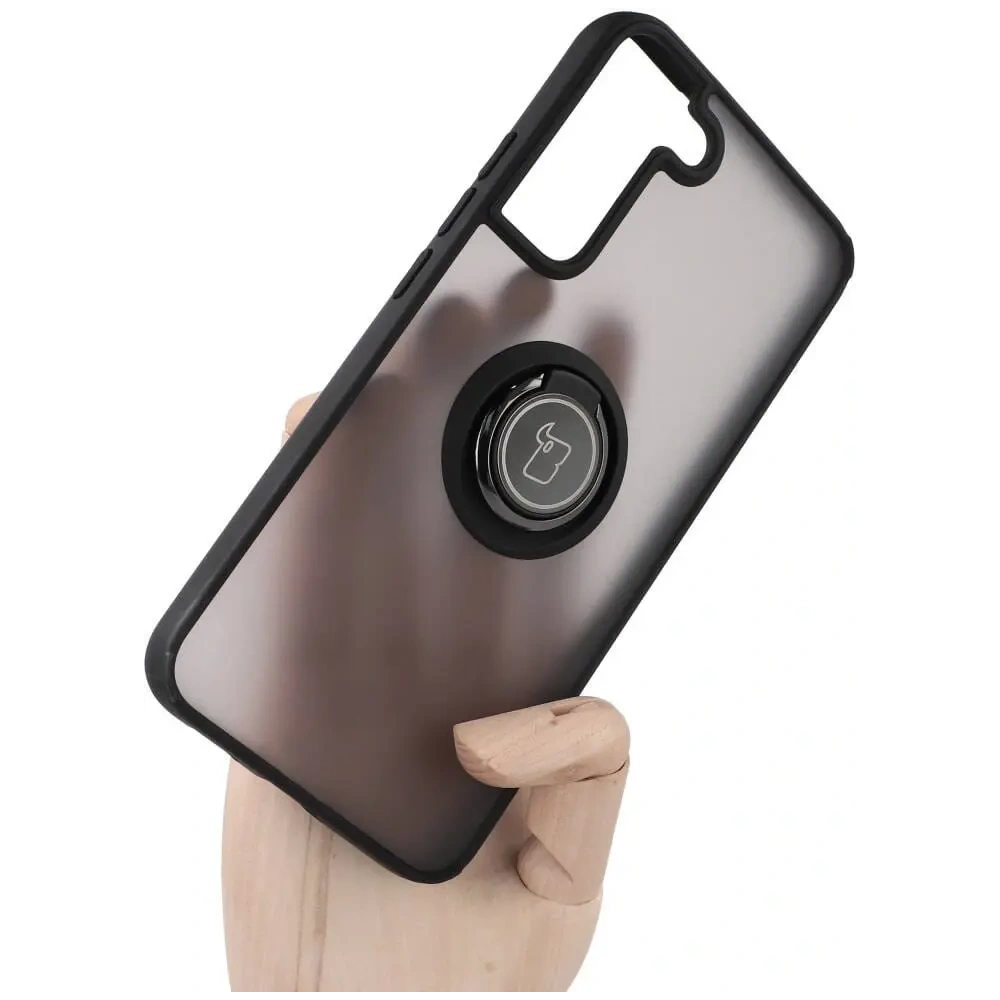 Hurtownia GSM - Bizon Case Hybrid Ring Samsung Galaxy S22 Plus fumuriu cu un cadru negru - BIZ1594 - {ean13} - Hurt
